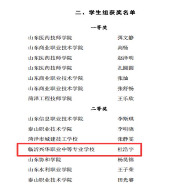 学生获奖
